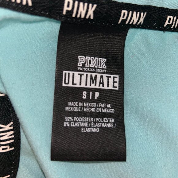 PINK Ultimate Victoria's Secret Teal Hem Quarter Zip Pullover Women's - Picture 2 of 12